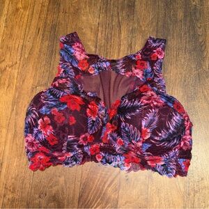 Victoria's Secret PINK floral-patterned lace bralette